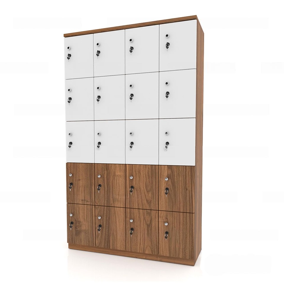 Tủ Locker Gỗ 20 Cánh 4 Khoang