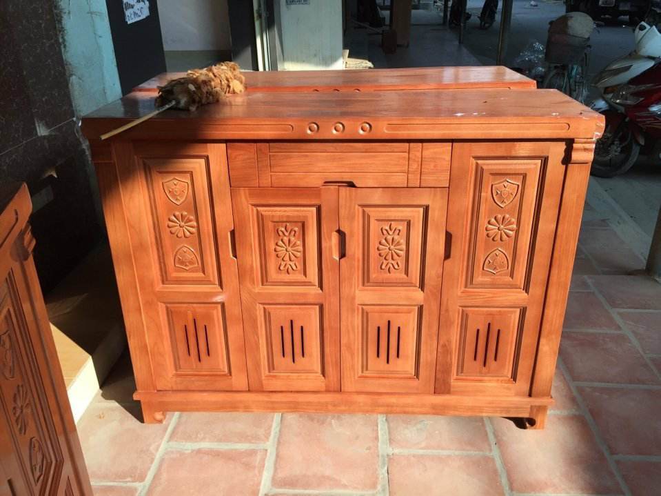 Tủ Giày 4 Cánh Gỗ Xoan Đào Giá Rẻ TUG-09