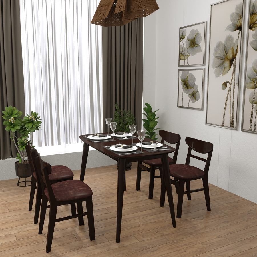 Bàn Ăn Mango 4 Chỗ Màu Nâu