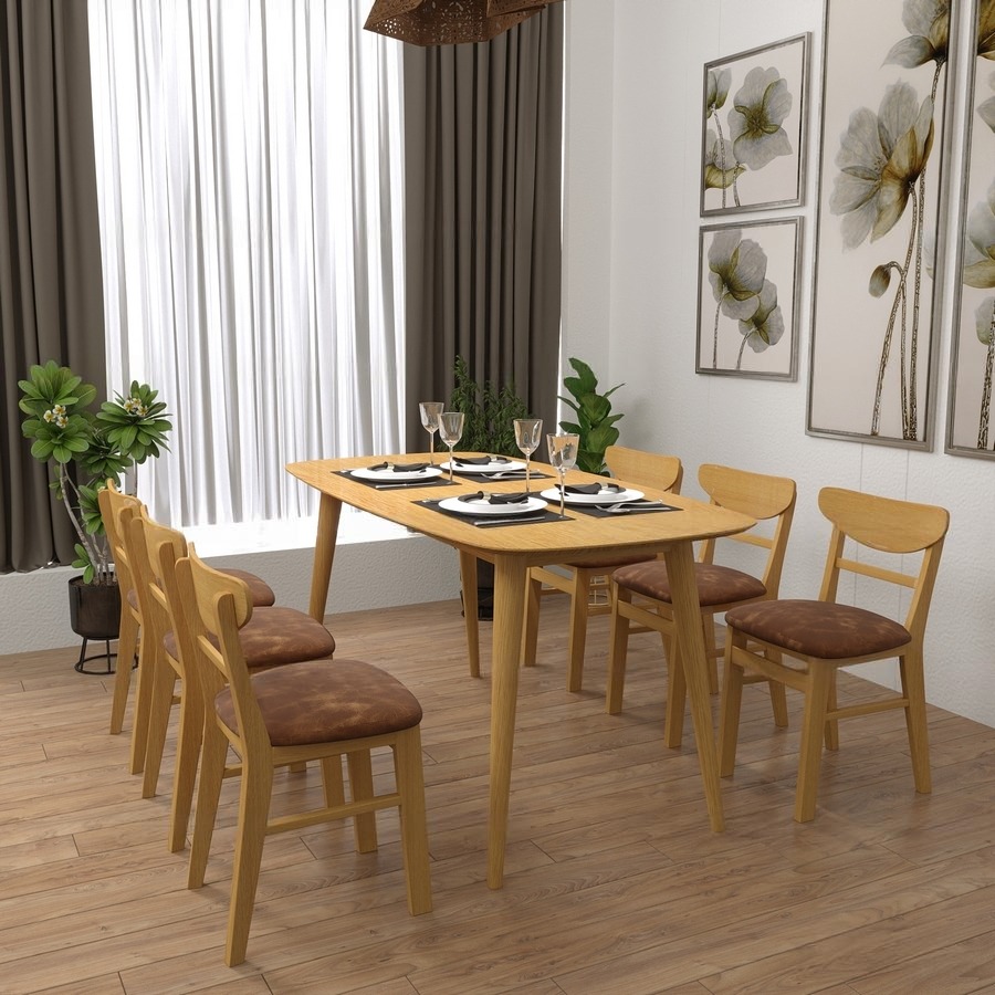 Bộ Bàn Ăn Tự Nhiên Mango 6 Chỗ Đẹp Rẻ