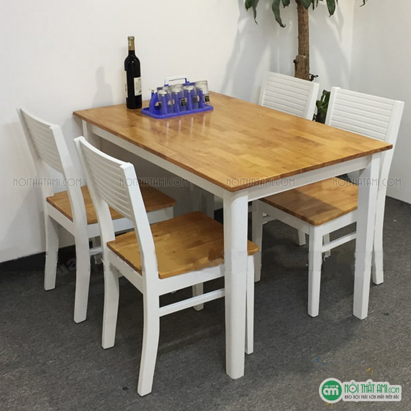 Bàn Ăn 4 Ghế Tựa Lưng Gỗ Giá Rẻ
