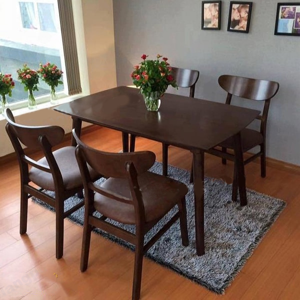 Bàn Ăn Mango 4 Chỗ Màu Nâu