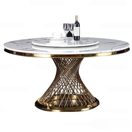 Bàn Ăn Tròn Mặt Đá Mâm Xoay- Mã: T1113