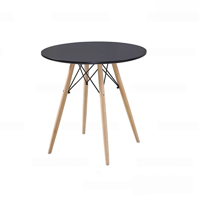 Bàn Cafe Eames Tròn D800 Màu Đen