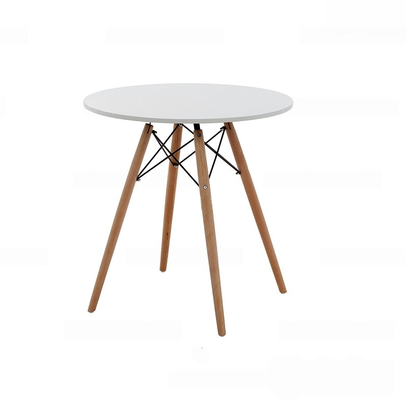 Bàn Cafe Eames Tròn D600 Màu Trắng