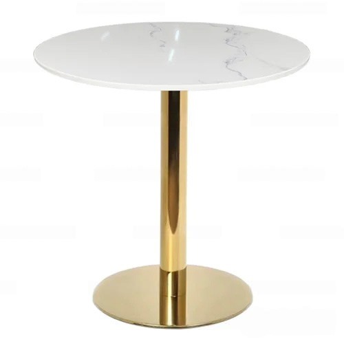 Bàn Mặt Đá Chân Inox Mạ Vàng Sang Trọng- Mã: T131A