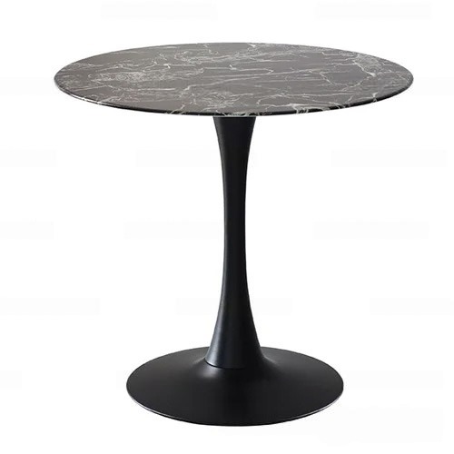 Bàn Tròn Tulip Mặt Kính Vân Đá Sang Trọng Hiện Đại – Mã: T117A