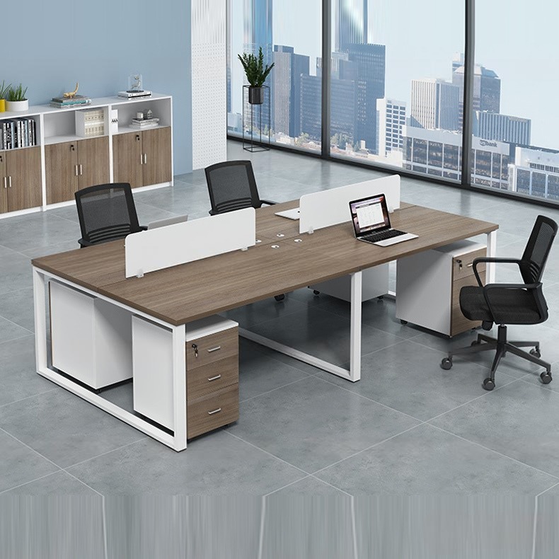 Module Bàn Làm Việc 4 Chân Trắng 2m