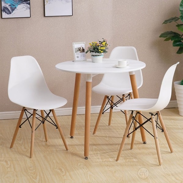 Bộ Bàn Tròn 3 Ghế Tiếp Khách Cho Văn Phòng Hiện Đại- Mã: T105-3×207