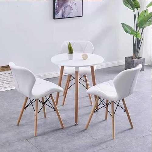 Bộ Bàn Tròn 3 Ghế Tiếp Khách Lễ Tân Hiện Đại- Mã: T105-3×251