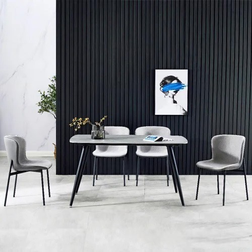 Bộ Bàn Ăn 4 Ghế Cao Cấp Mặt Đá- Mã: T162-14-4×2108