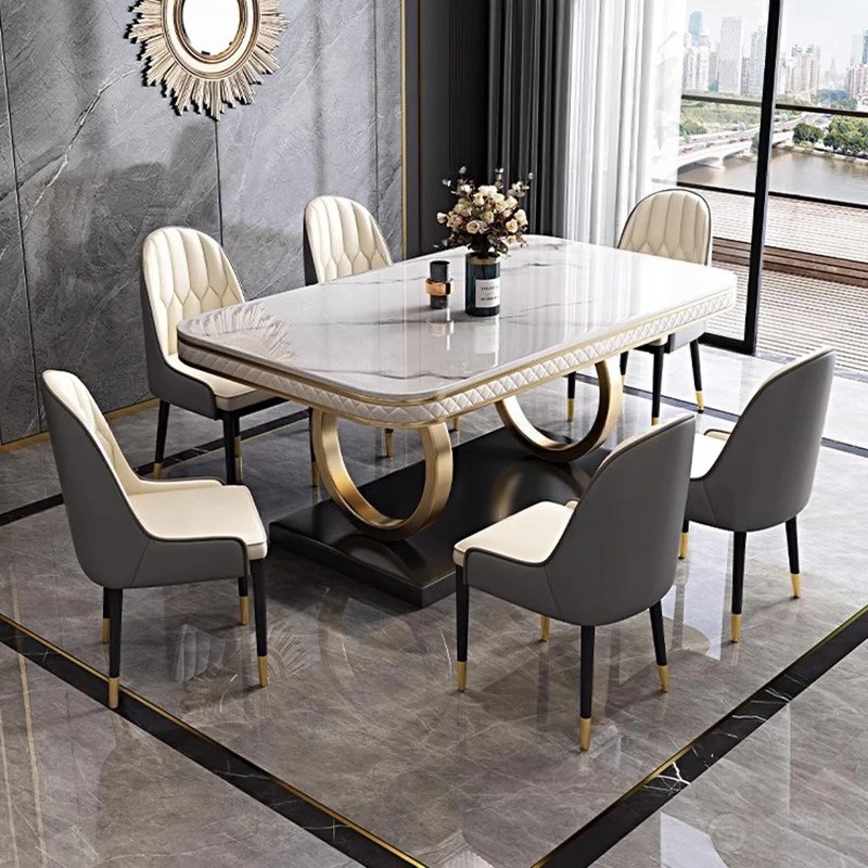 Bộ Bàn Ăn 6 Ghế Mặt Đá Sang Trọng- Mã: T1139-16-6×284