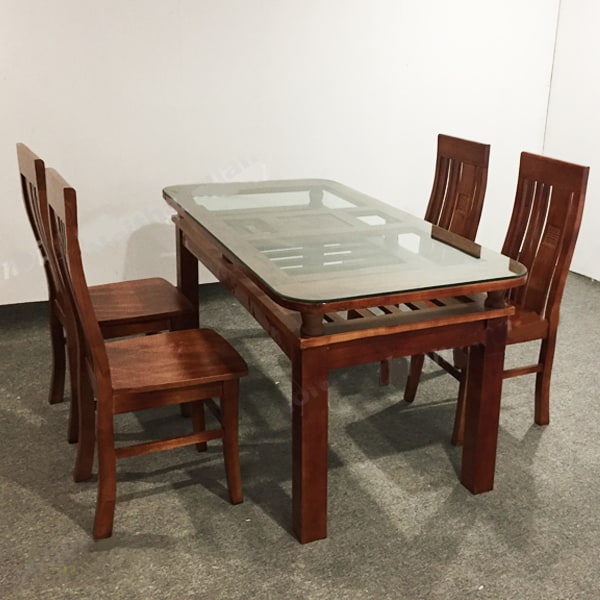 Bộ Bàn Ăn 4 Ghế Gỗ Xoan Ta