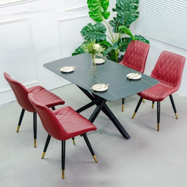 Bộ Bàn Ăn Mặt Đá 1m4 Nhập Khẩu- Mã: T178-4x269A