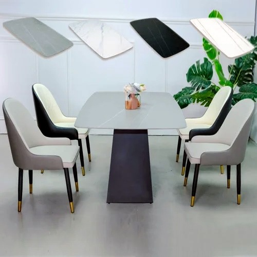 Bộ Bàn Ăn Mặt Đá 4 Ghế Nhập Khẩu- Mã: T187-4×284