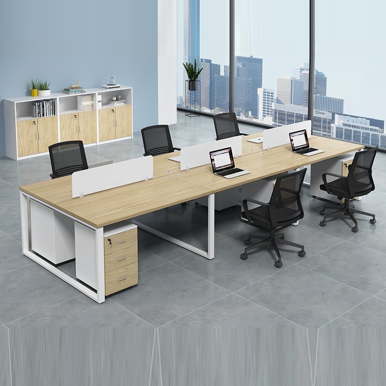 Cụm Bàn 6 Người Làm Việc Nhóm Màu 388