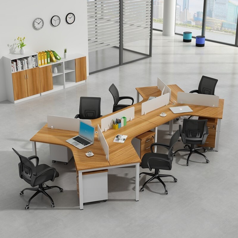 Cụm Bàn Làm Việc 6 Người Chân Sắt Hộp Eos ECC02-3822