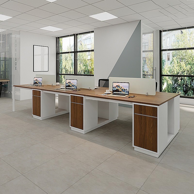 Cụm Bàn Làm Việc 6 Người Chân Sắt Hộp Eos ECC03-3612