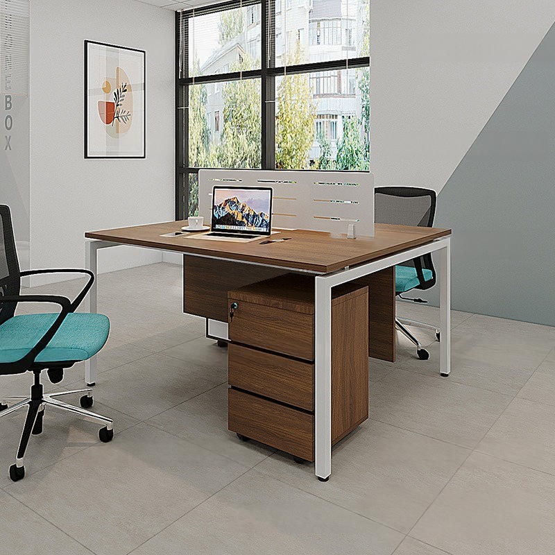 Cụm Bàn Làm Việc 2 Người Chân Sắt Hộp Eos ECC06-1212