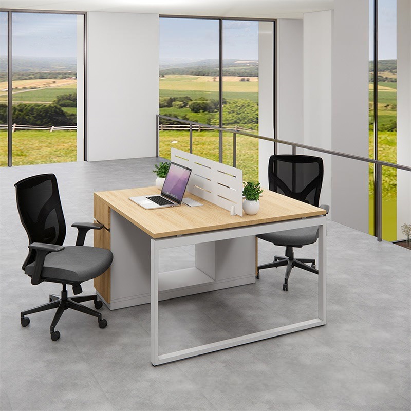 Cụm Bàn Làm Việc 2 Người Chân Sắt Hộp Eos EUC05-1212