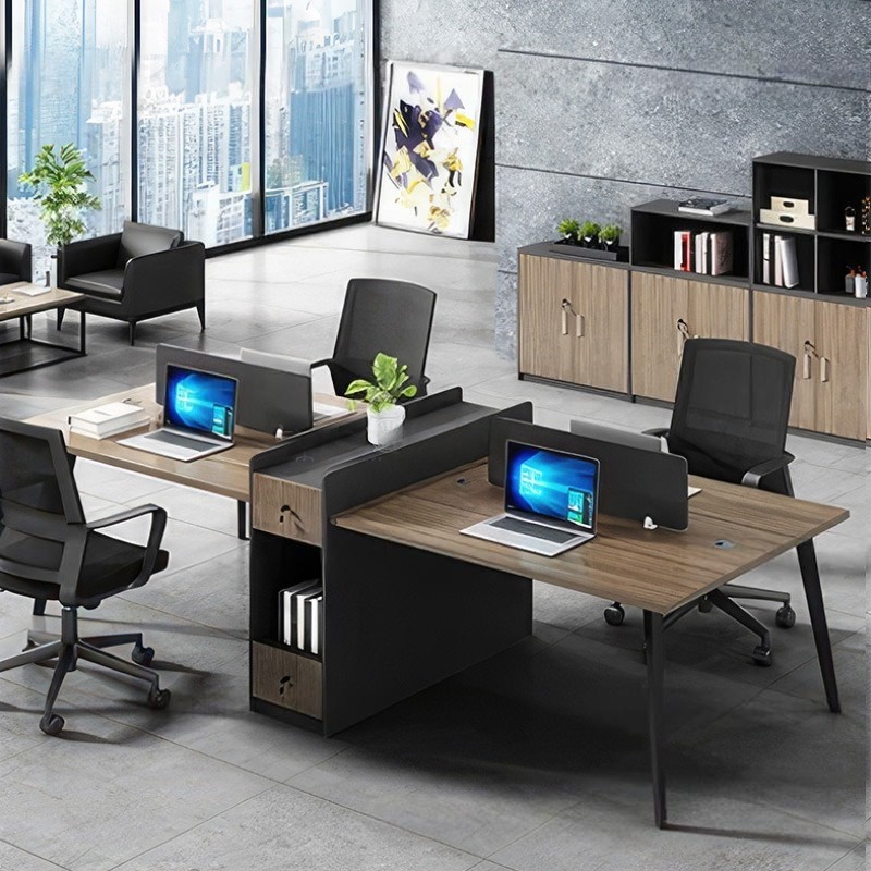 Cụm Bàn Làm Việc 4 Người Chân Đa Giác Gaia GC01-2712