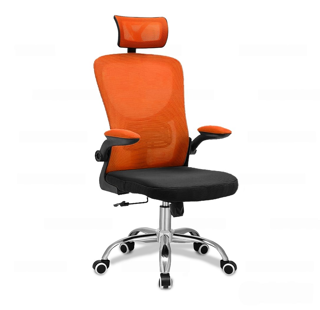 Ghế Xoay Làm Việc Tay Gập Màu Cam