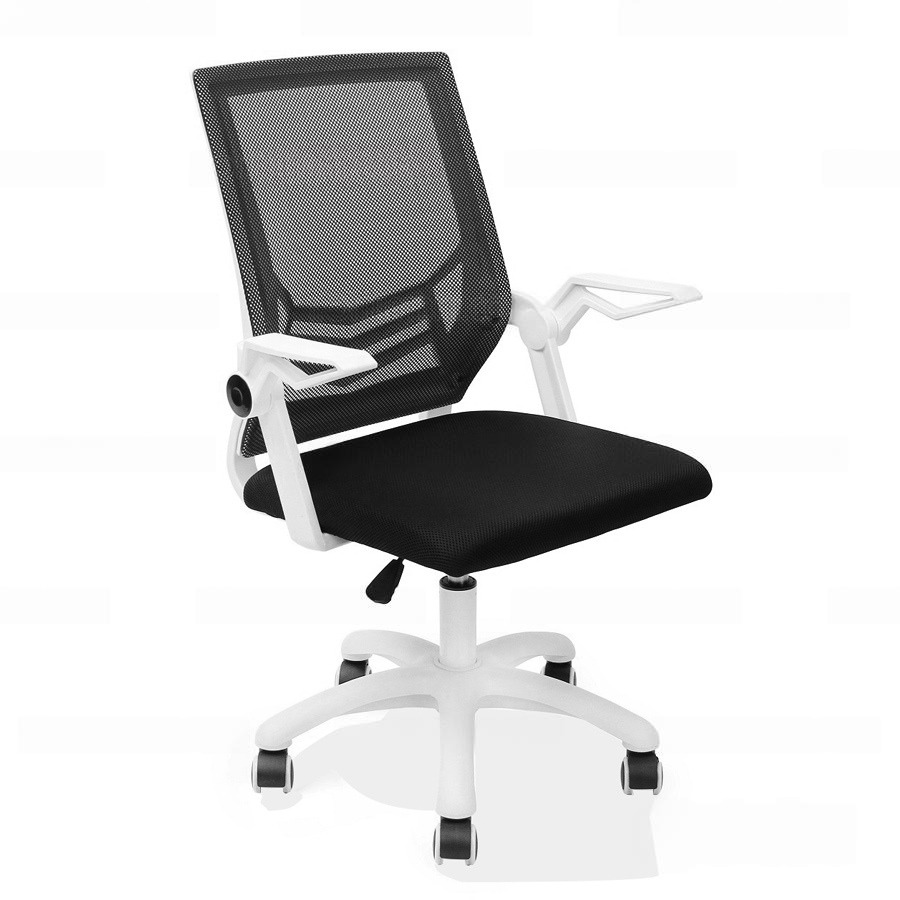 Ghế Văn Phòng Tay Gập Thông Minh Màu Trắng