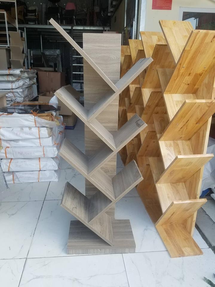 Kệ Sách Rễ Cây Gỗ Công Nghiệp Giá Rẻ KETT-13