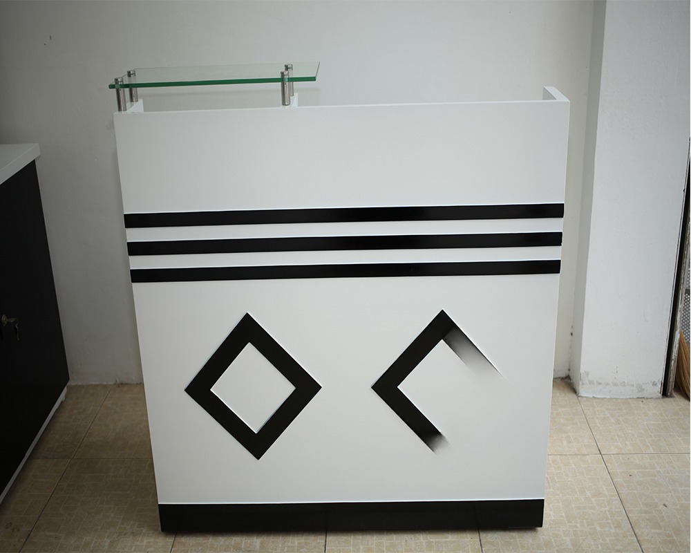 Quầy Lễ Tân Hình Hộp QLT-02