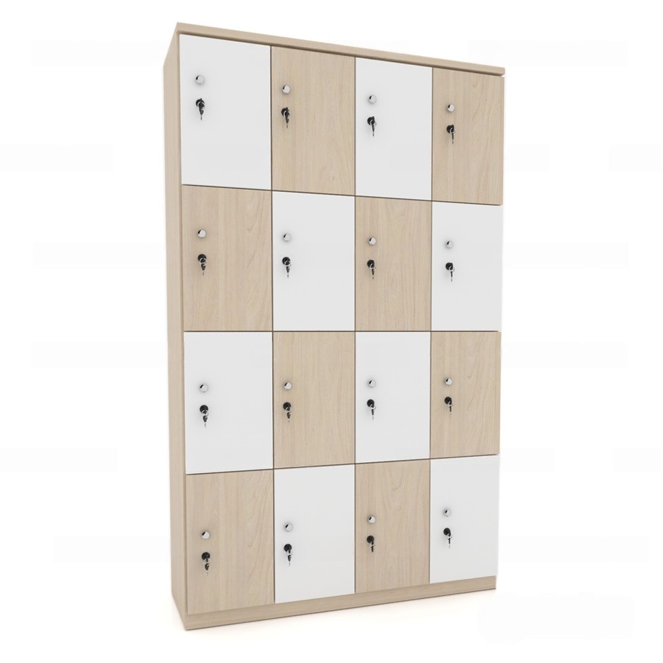 Tủ Locker Gỗ Để Đồ 16 Ngăn