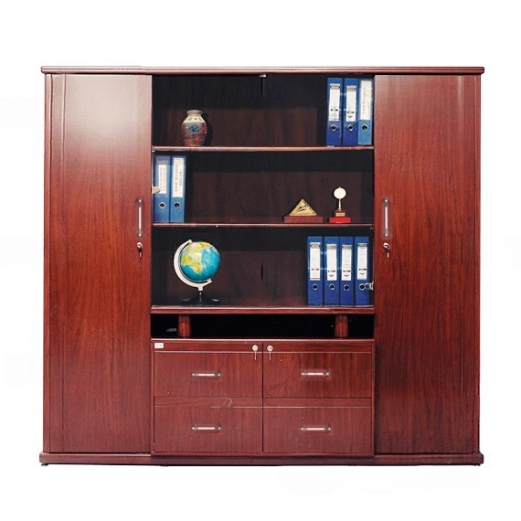 Tủ Tài Liệu Giám Đốc Nâu Cao Cấp 4 Buồng
