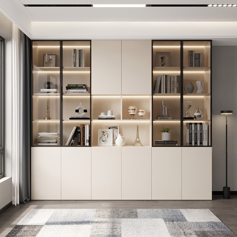 Tủ Tài Liệu Kính Có Đèn Led -TL 76