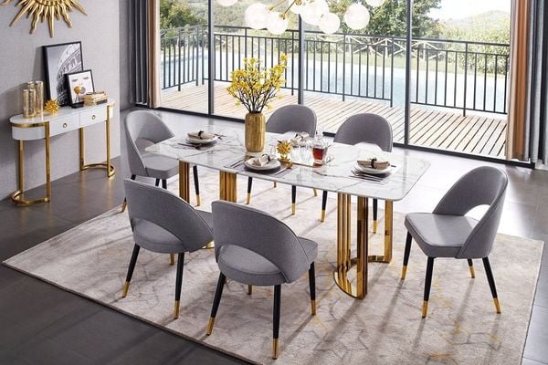 Bàn ăn mặt đá sang trọng giá tốt Nghệ An đang trở thành xu hướng được nhiều gia đình ưa chuộng nhờ sự kết hợp giữa thẩm mỹ cao cấp và độ bền vượt trội