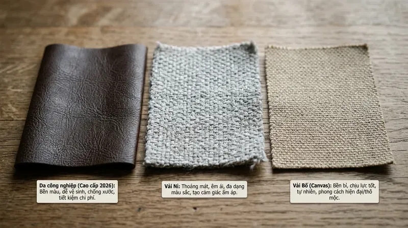 Bước 3: Sofa giá rẻ Vinh nên chọn loại nào bền đẹp năm 2026?